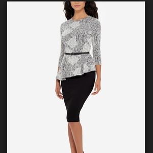 NEW Eva Longoria Black and Gray Dress